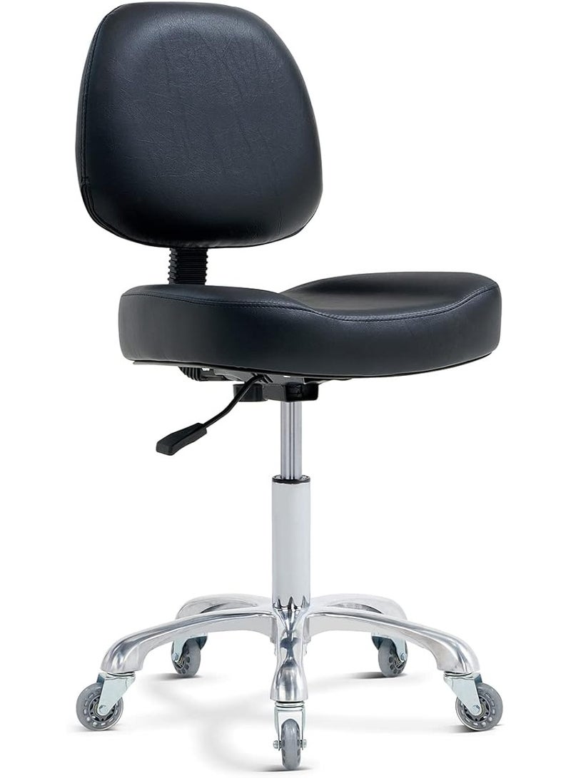 Ergonomic Vanity Rolling Chair with Wheels - Armless Task Chair for Makeup, Bedrooms, and Professional Beauty Studios - Image 1